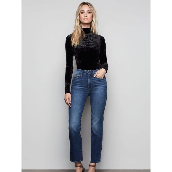 NWT Good American Size 10 Good Straight Jeans - Picture 1 of 12